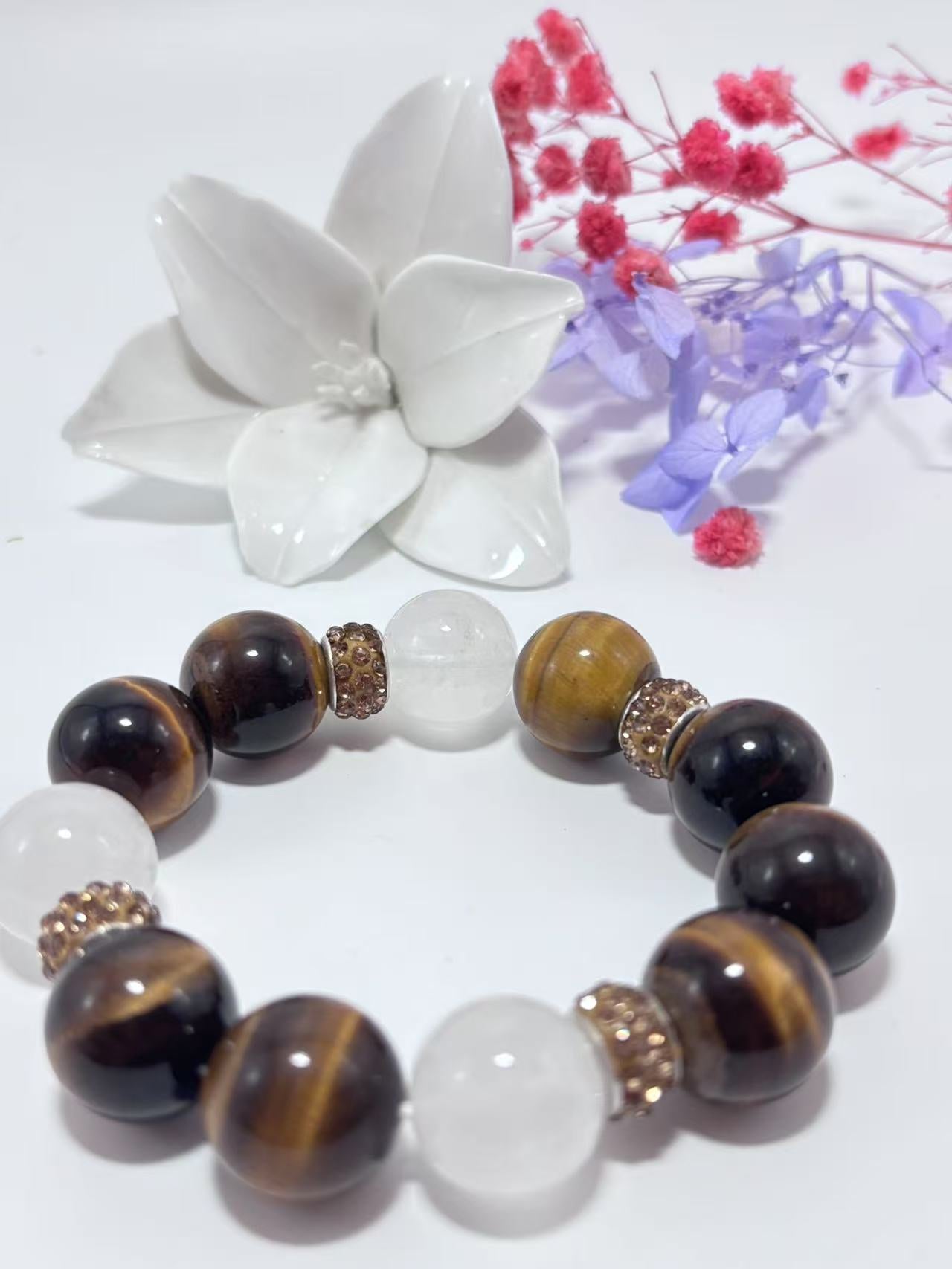 Tiger's Eye Stone Bracelet-Attracts prosperity