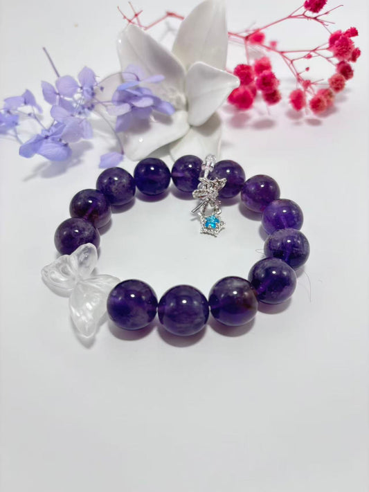 Amethyst Crystal Bracelet-promotes tranquility and mental clarity