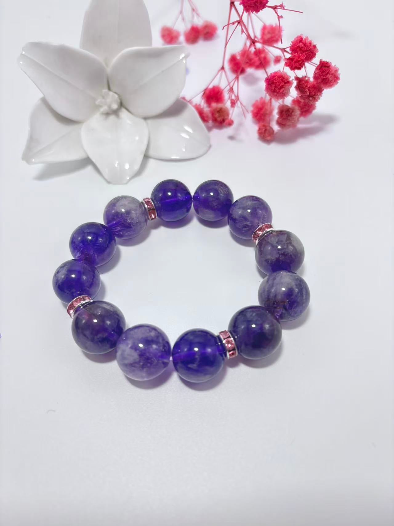 Amethyst Crystal Bracelets-promotes tranquility and mental clarity