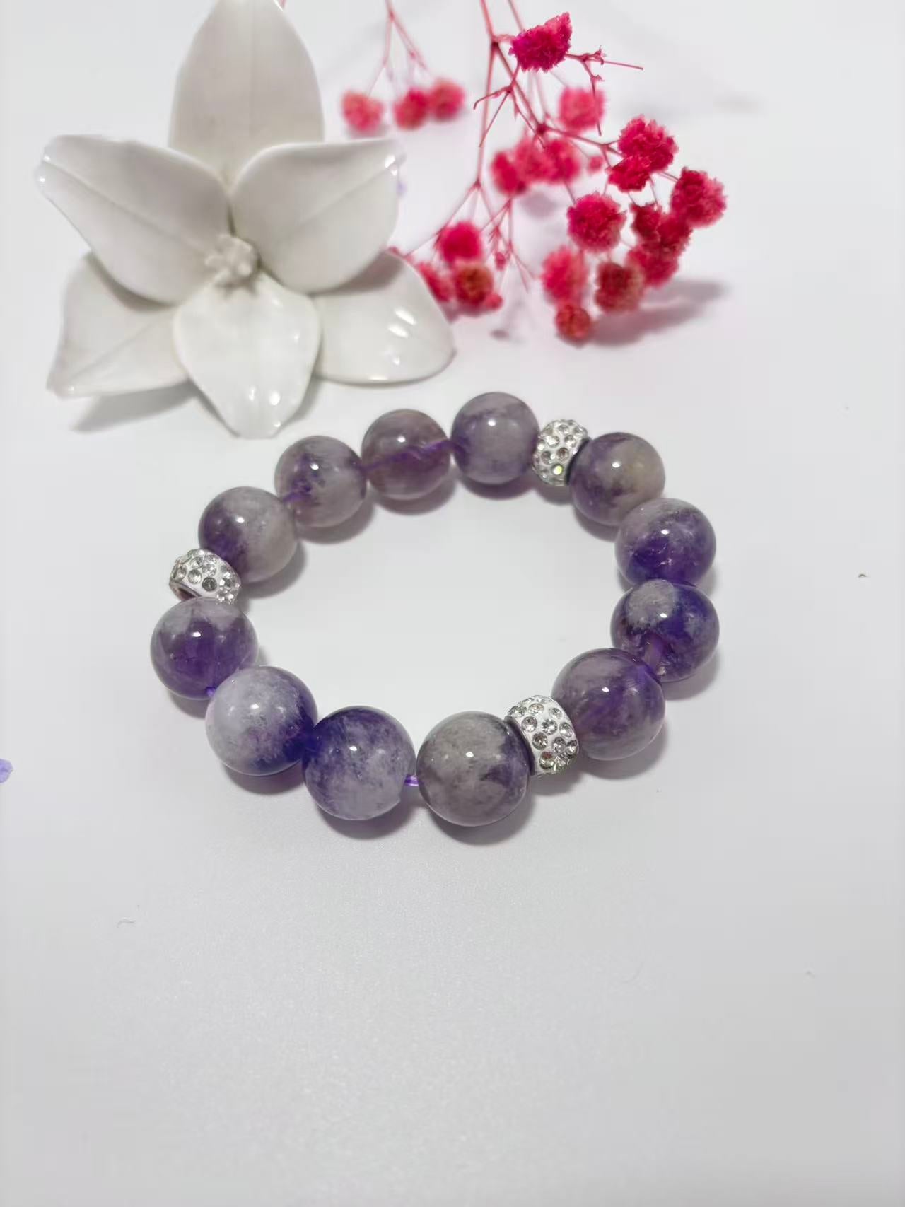 Amethyst Crystal Bracelets-promotes tranquility and mental clarity