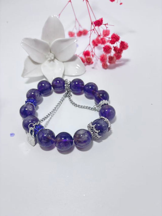Amethyst Crystal Bracelets-promotes tranquility and mental clarity