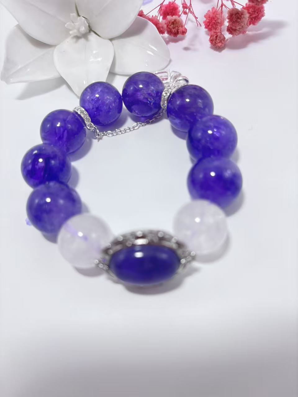Amethyst Crystal Bracelet-promotes tranquility and mental clarity