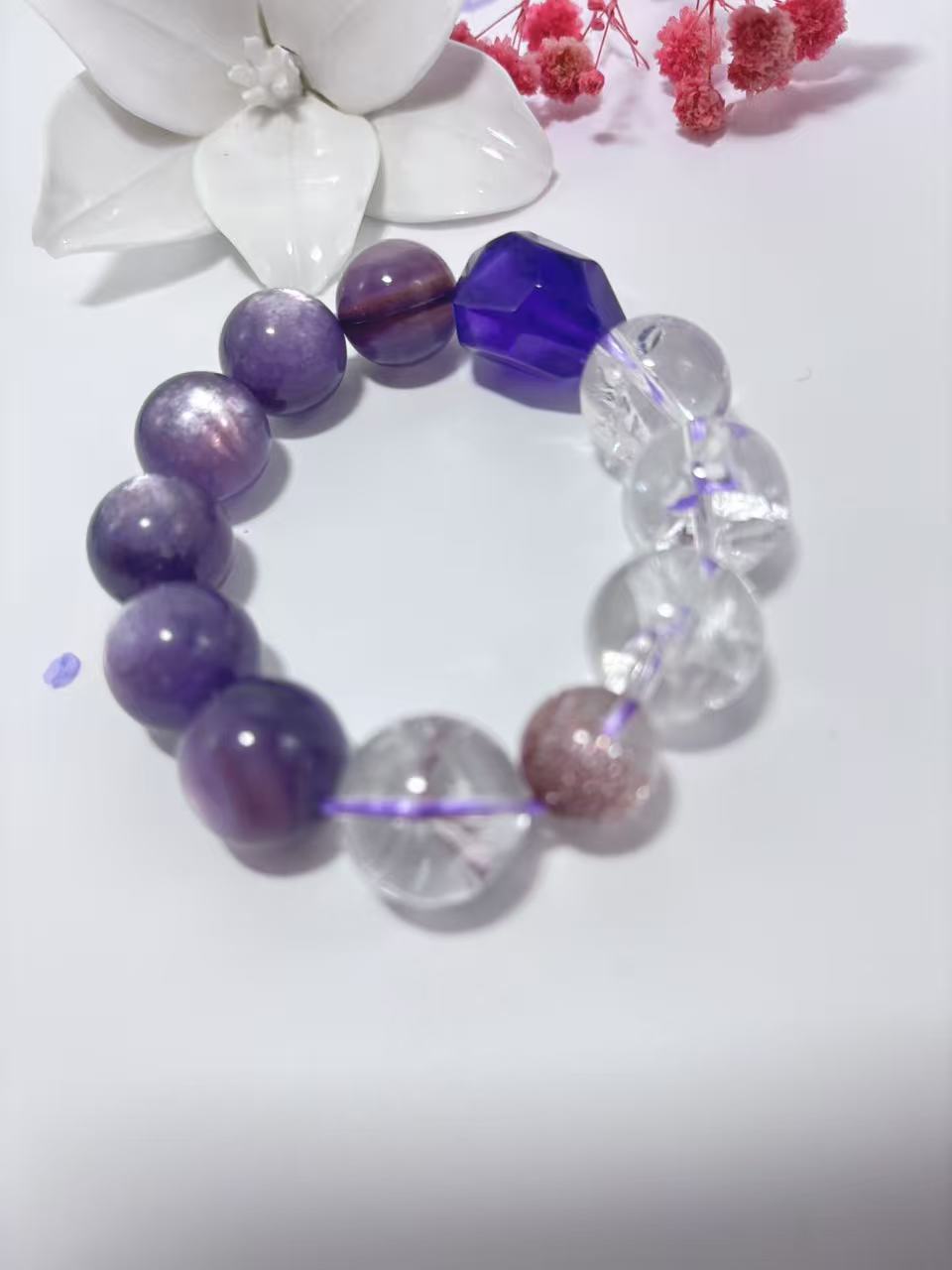Amethyst Crystal Bracelet-promotes tranquility and mental clarity