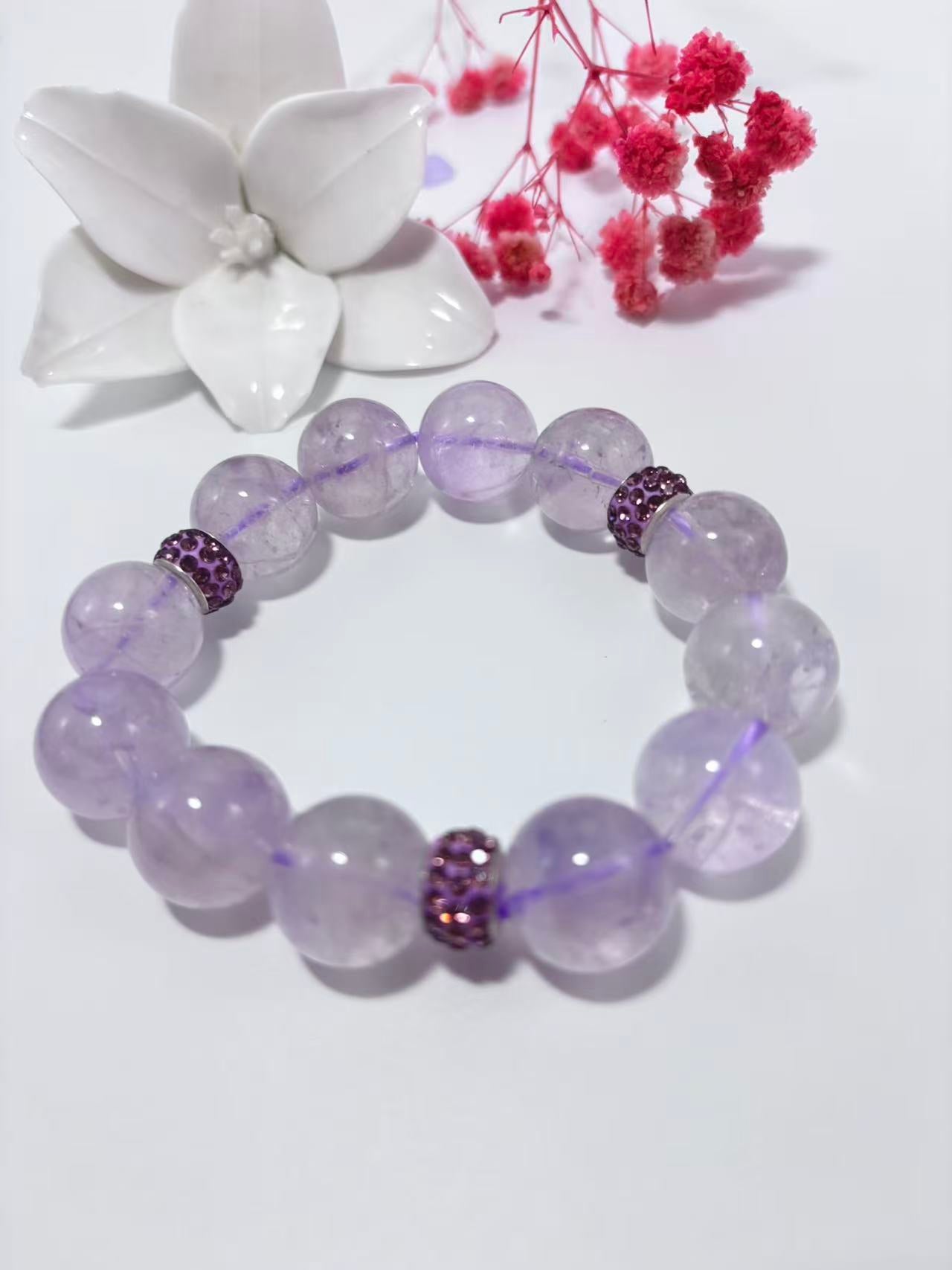 Amethyst Crystal Bracelet-promotes tranquility and mental clarity