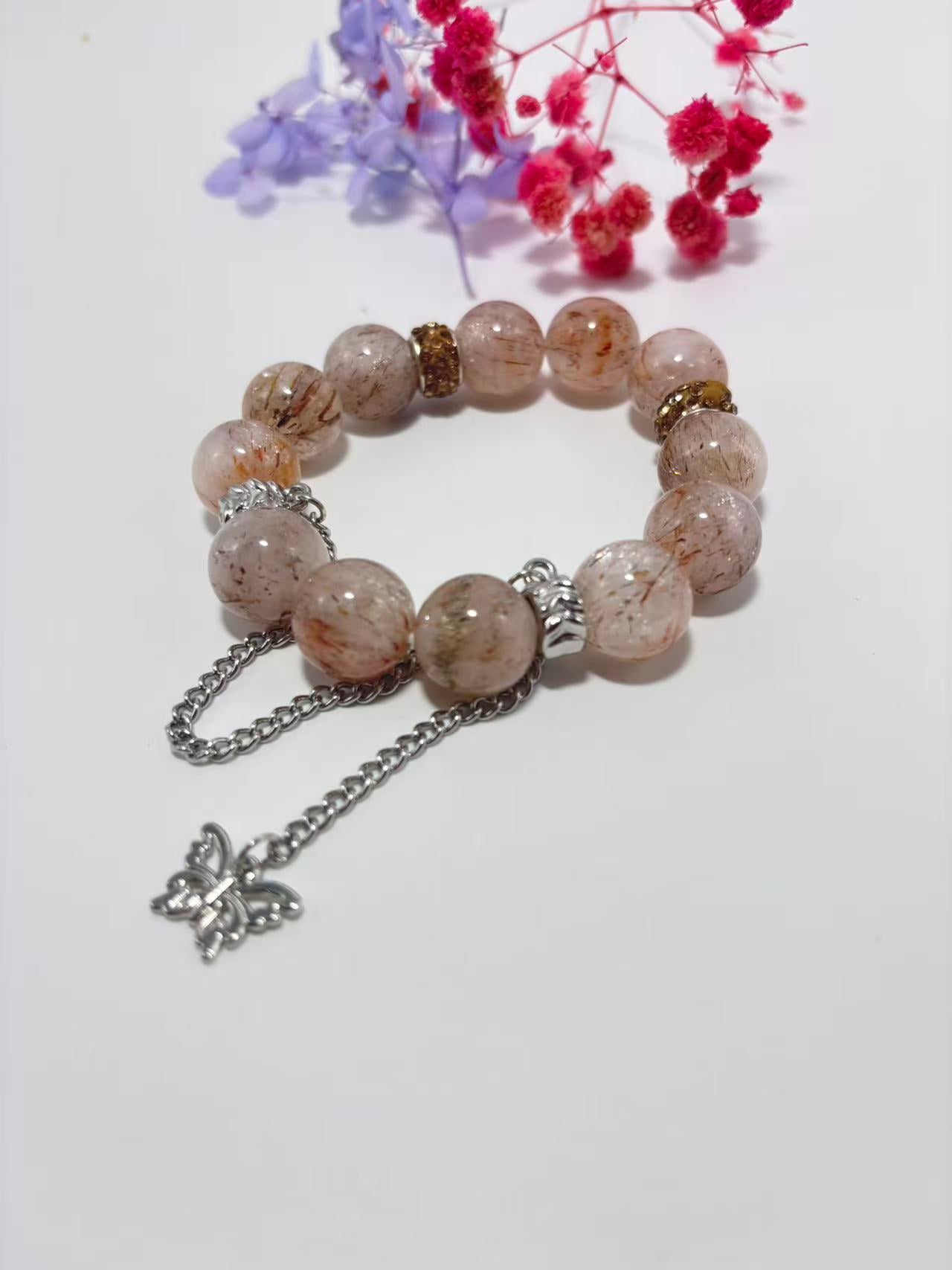 Golden Rutilated Quartz-  Venus Hair Stone-wealth attract